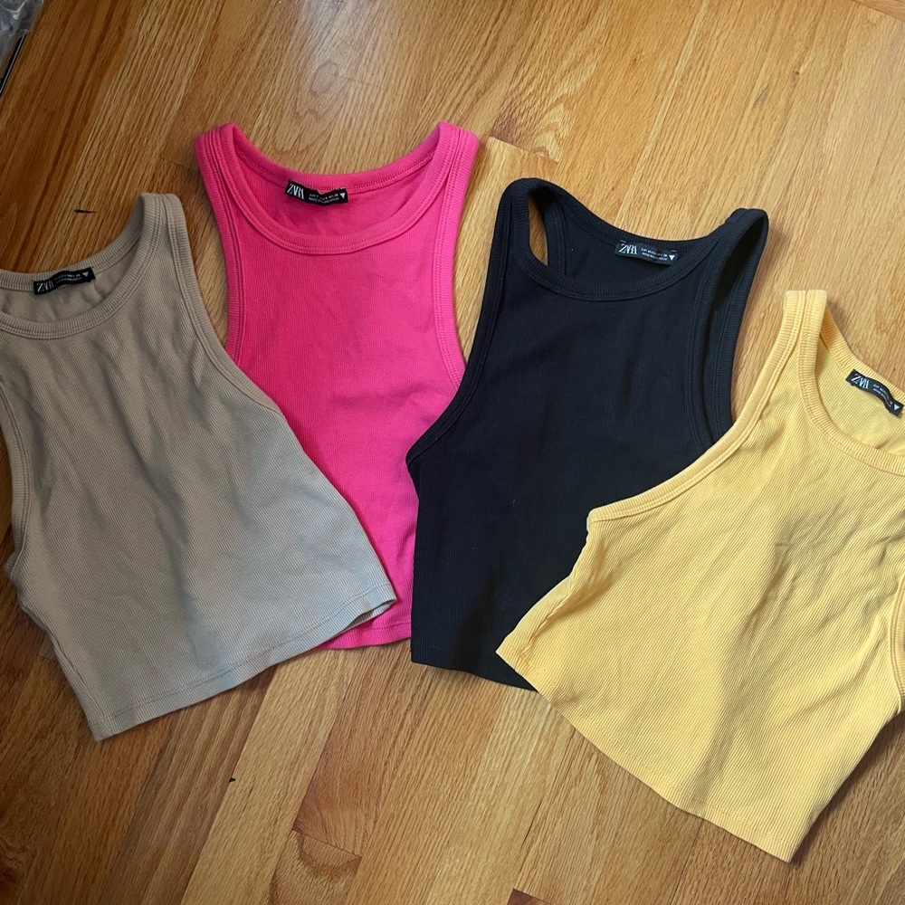 Zara cropped tank top bundle